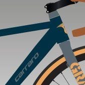 CARRARO GRAVEL G2 GRAVEL BİSİKLET 500H 20-V HD MAT NAVY MAVİ-GRİ-AÇIK TURUNCU R1