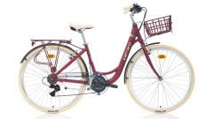 CARRARO JULIET 28 ŞEHİR BİSİKLETİ 430H 21-V MAT KIRMIZI-KROM-KREM R2