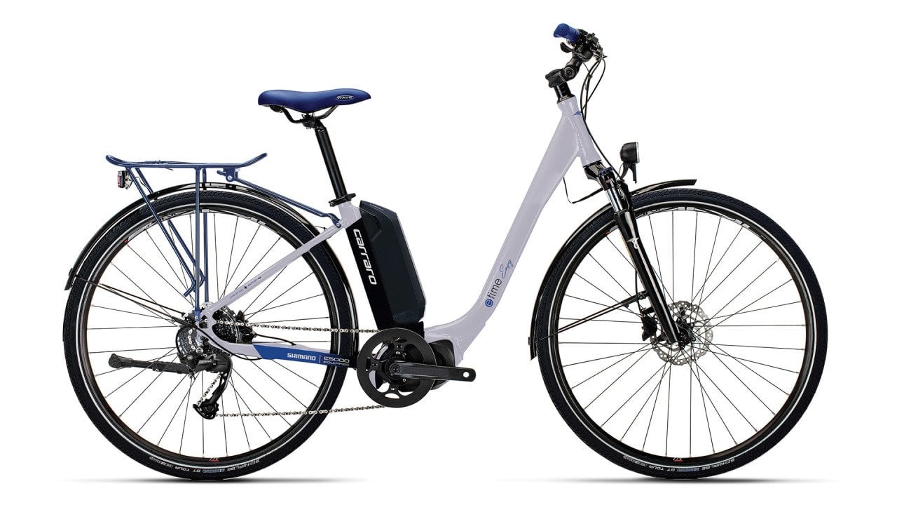 CARRARO E-TIME EASY ELEKTRİKLİ ŞEHİR BİSİKLETİ 450H 9-V HD MAT GÜMÜŞ-SİYAH-KOYU MAVİ