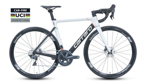 CARRARO FIRE 3.2 UCI 510H 22-V HD GRI-MAT SIYAH-KROM-KIRMIZI YOL KARBON BİSİKLETİ