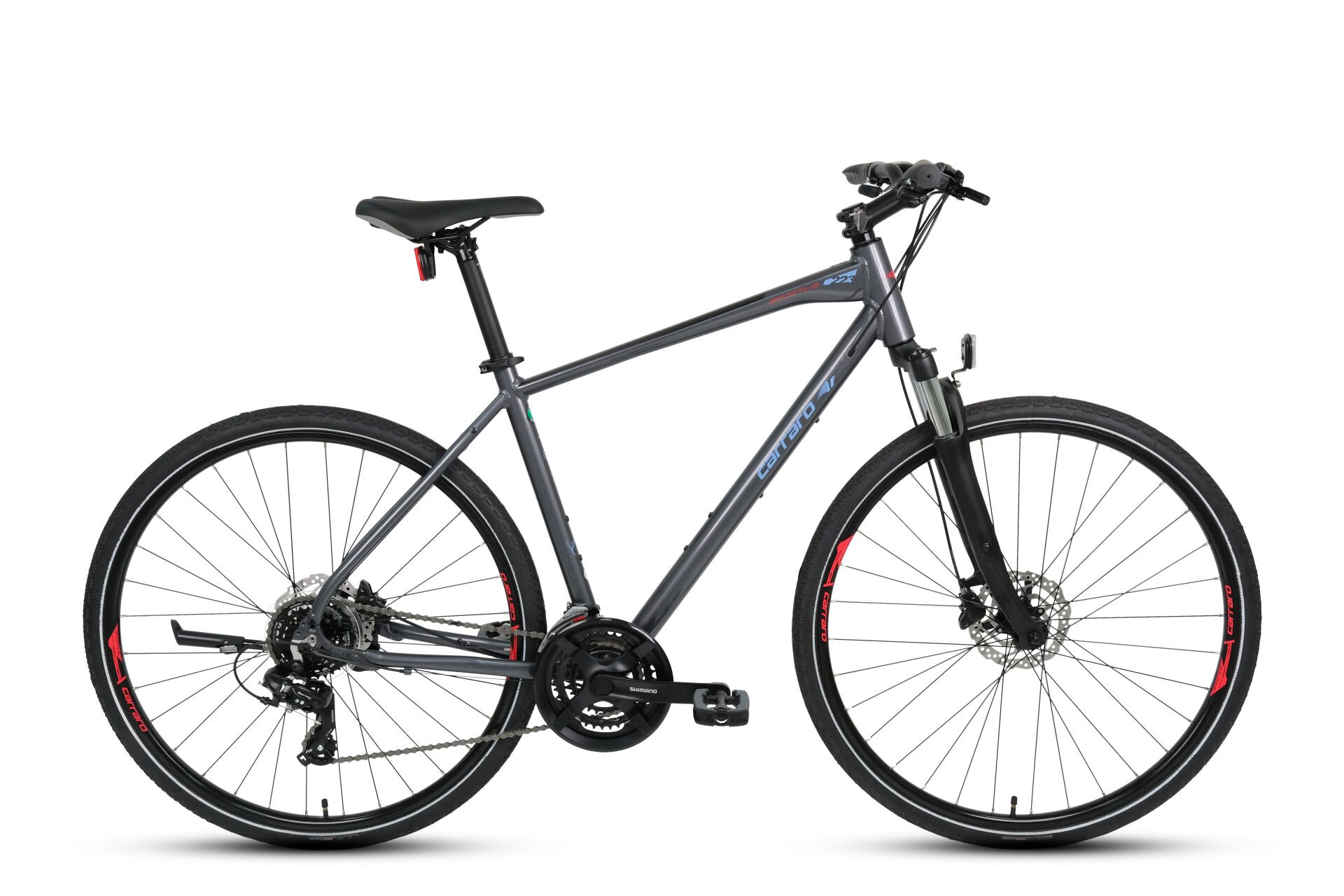 CARRARO SPORTIVE 223 ŞEHİR BİSİKLETİ 457H 21-V HD ANTRASİT-KIRMIZI-AÇIK MAVİ
