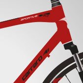 CARRARO SPORTIVE 220 ERKEK ŞEHİR BİSİKLETİ 406H 21-V VB MAT KROM-KIRMIZI-SİYAH-BEYAZ