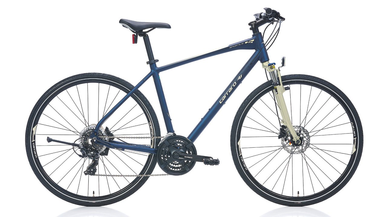 CARRARO SPORTIVE 223 ERKEK ŞEHİR BİSİKLETİ 457H 21-V HD MAT LACİVERT-AÇIK SARI-GRİ