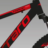 CARRARO FORCE 650 26 JANT DAĞ BİSİKLETİ 432H 24-V HD MAT SİYAH-KIRMIZI-GÜMÜŞ