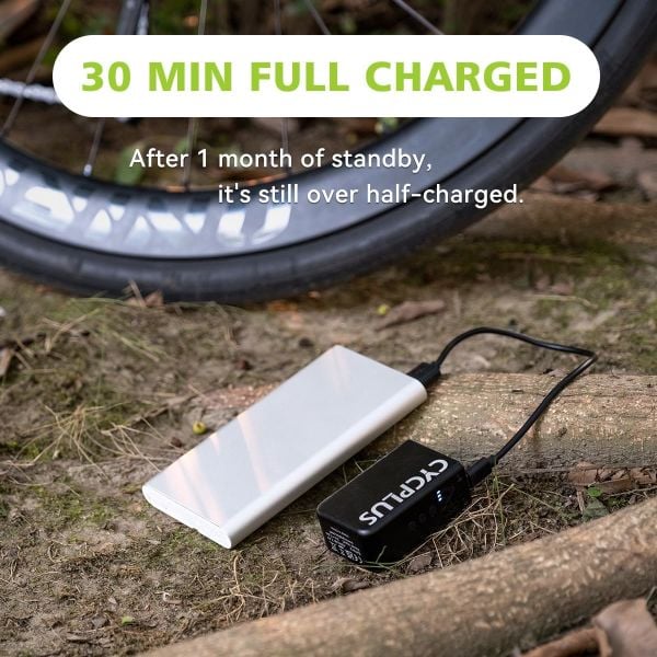 CYCPLUS TINY CUBE AS2 PRO ŞARJLI BİSİKLET POMPASI GÖSTERGELİ 120 PSI