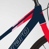 CARRARO SPORTIVE 325 ŞEHİR BİSİKLETİ 440H 24-V HD MAT LACİVERT-NAR- ÇIÇEGI(KIRMIZI) R2