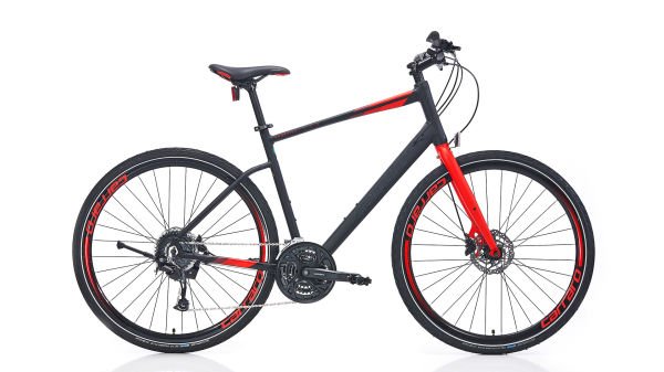 CARRARO SPORTIVE 328 ŞEHİR BİSİKLETİ 27-V HD FREN 480H MAT SİYAH-KIRMIZI