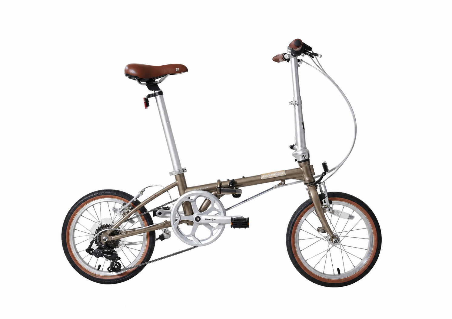 DAHON BOARDWALK D7 16 JANT KATLANIR BİSİKLET VB 7V ANTİKA PİRİNÇ