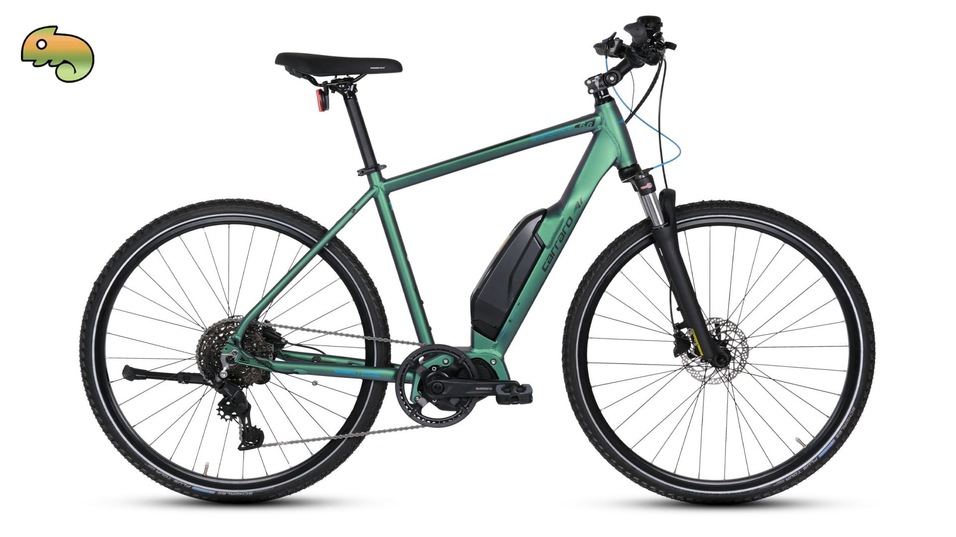 CARRARO E-SPORTIVE 6.6 ELEKTRİKLİ ŞEHİR BİSİKLETİ 460H 9-V HD MAT MAVİ-YEŞİL-MOR