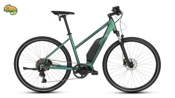 CARRARO E-SPORTIVE 6.7 ELEKTRİKLİ ŞEHİR BİSİKLETİ 430H 9-V HD MAT MAVİ-YEŞİL-MOR