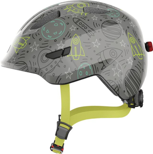 ABUS SMILEY 3.0 LED ÇOCUK BİSİKLET KASKI - GREY SPACE S