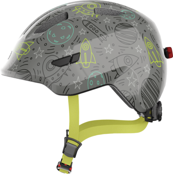 ABUS SMILEY 3.0 LED ÇOCUK BİSİKLET KASKI - GREY SPACE S
