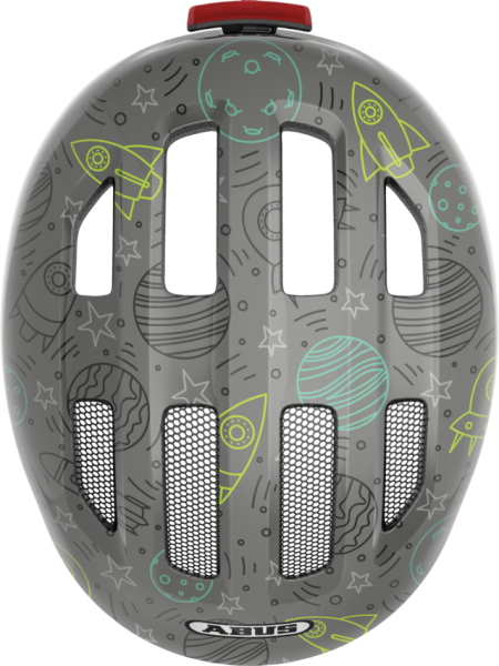 ABUS SMILEY 3.0 LED ÇOCUK BİSİKLET KASKI - GREY SPACE S