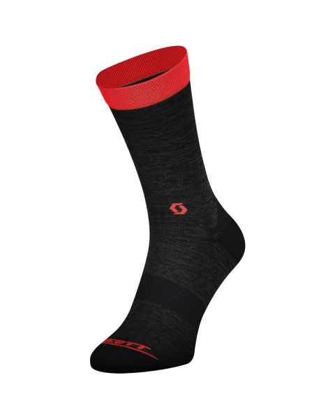 SCOTT TRAIL CREW ÇORAP DARK GREY/FIERY RED/39-41 (M)
